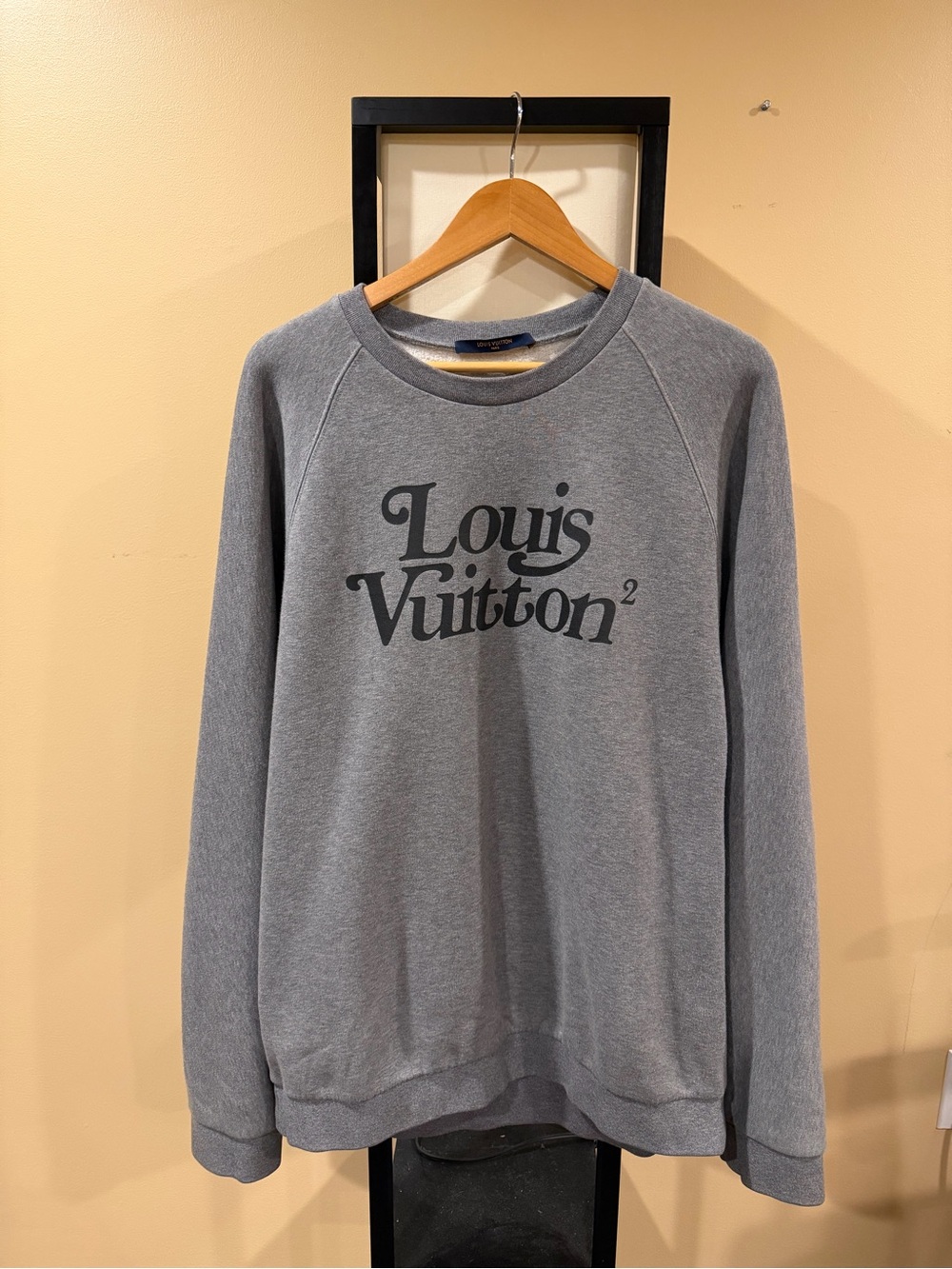 Louis Vuitton x Nigo Human Made Heather Grey Crewneck SweatShirt